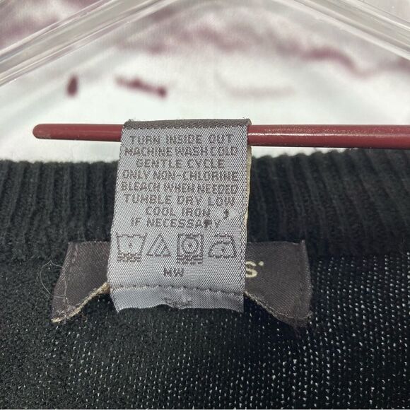 Dockers Argyle Pattern Black and Gray Sweater XXL Long Sleeve Luxuriously Soft - Picture 5 of 6